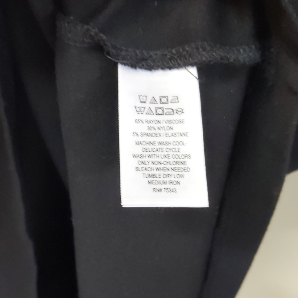 Adrienne Vittadini Black Short Sleeve Crewneck Top - Picture 5 of 7